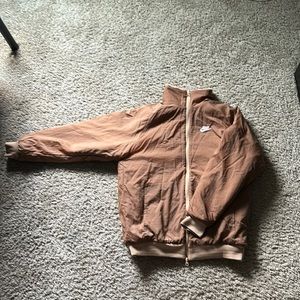 Brown Nike bomber jacket